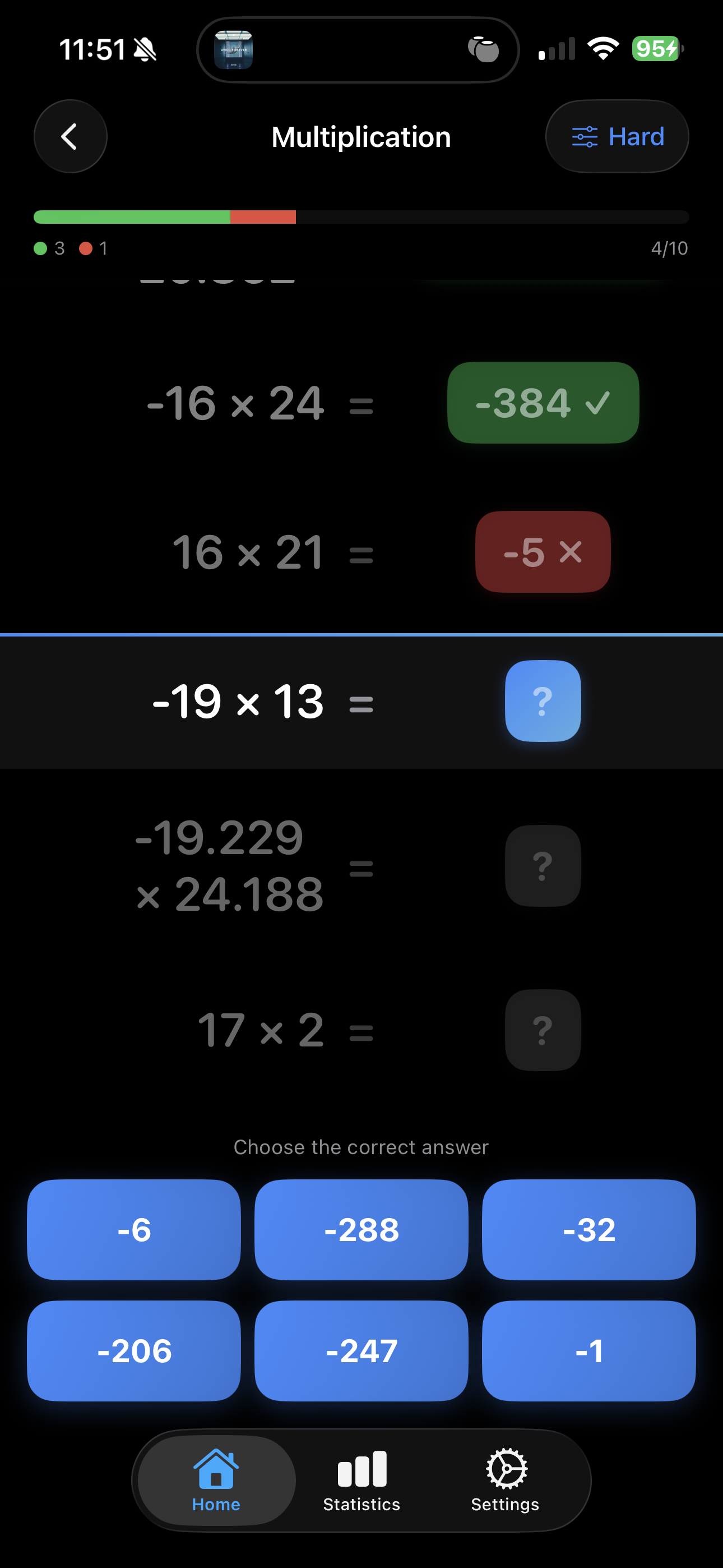 QuickMath Screenshot 3 - Progress Tracking